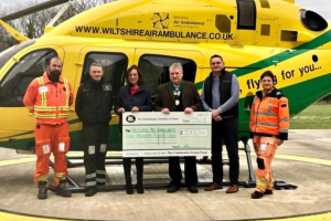 The Stonehenge Chamber of Trade donate to the Air Ambulance